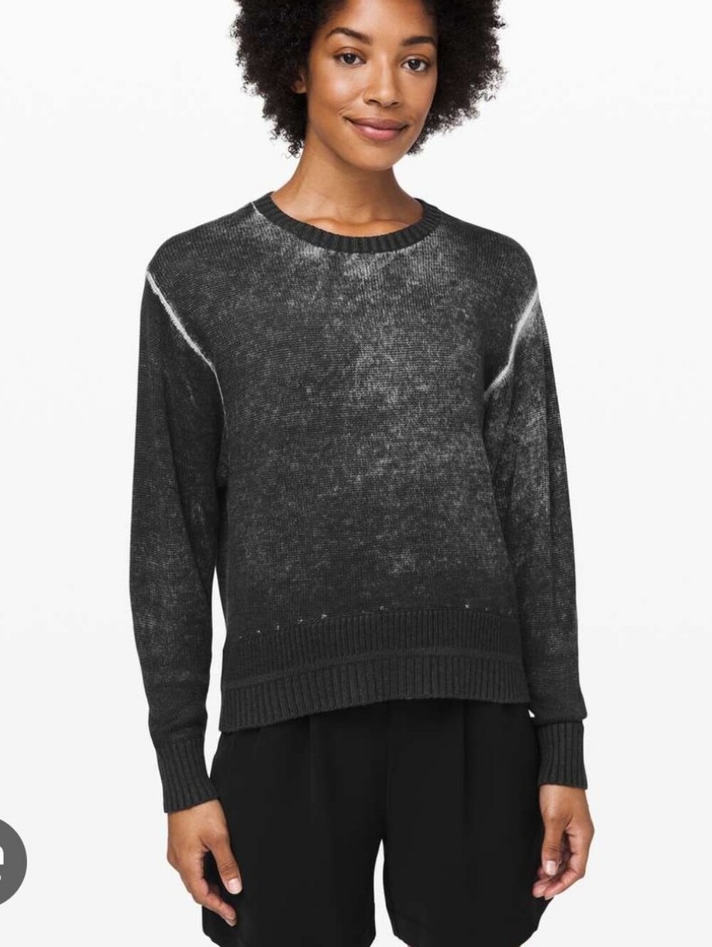 LULULEMON I S/M Hazy Days Sweater with Cashmere I distressed grey - Picture 1 of 8